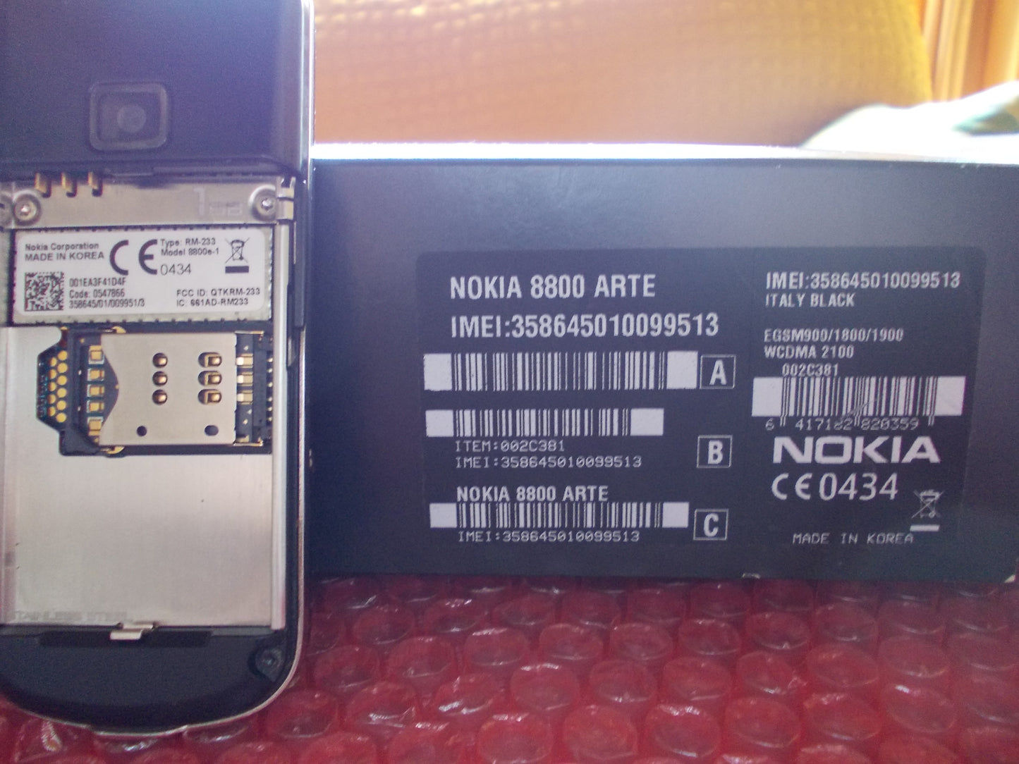 Refurbished NOKIA 8800e-1 8800 arte mobile phone grade A