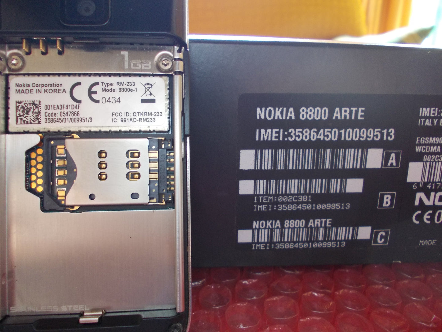 Refurbished NOKIA 8800e-1 8800 arte mobile phone grade A